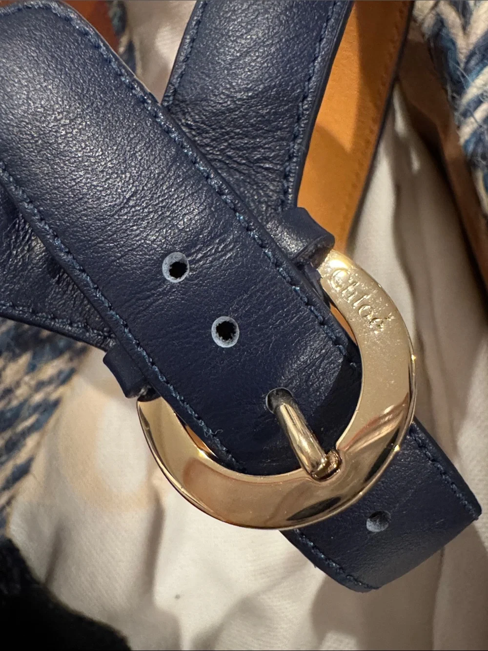Chloé Navy Espadrille Slingback Sandals